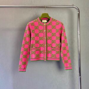 Gucci Pink and Green Logo Blazer